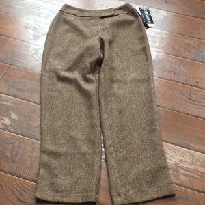 New Sag Harbor Brown Tweed Slacks - Size 8P